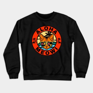 Surfer Cat Crewneck Sweatshirt